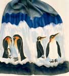 penguins on silk