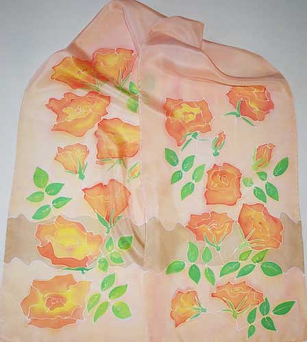 peach rose silk
