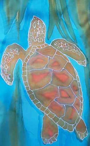 detail of reversible turtle jacket